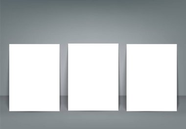 Boş poster BI kat broşürü mockup kapak şablonu