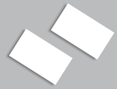 Gölge mockup kapak şablonu ile boş kartvizit