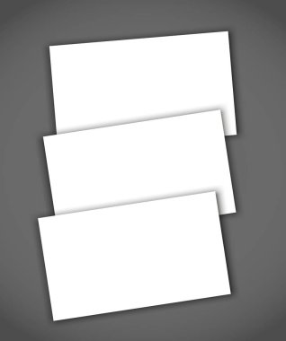 Kartvizit gölge mockup kapak şablonu ile boş ayarla