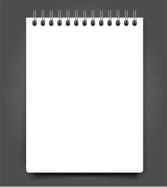 Boş kare defter takvim mockup kapak şablonu