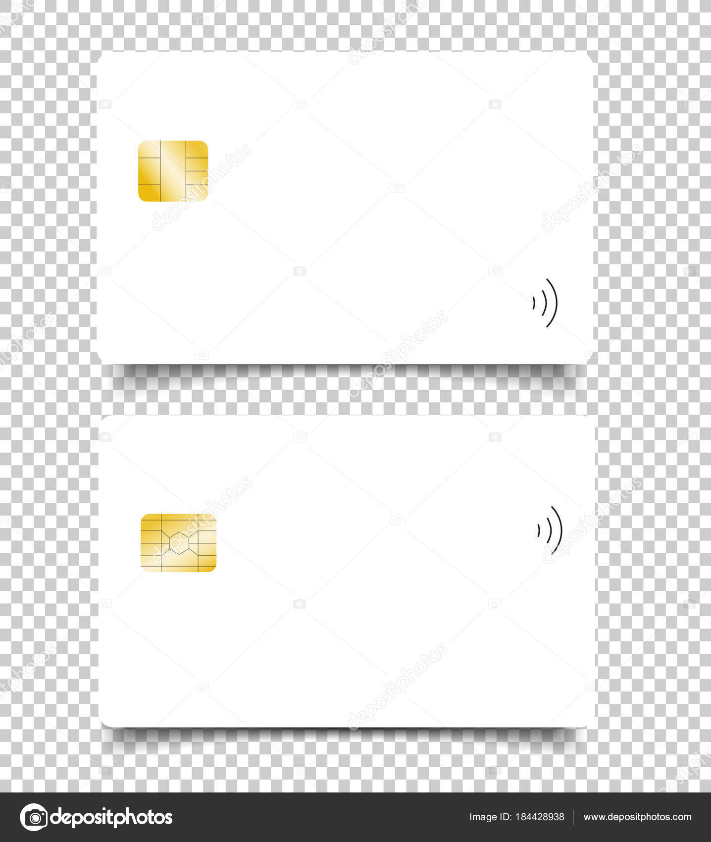 set of banking chip credit card realistic mockup clear plastic card plastic card template