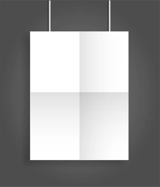 Poster blank bi fold Broschüre Attrappe Cover-Vorlage — Stockvektor