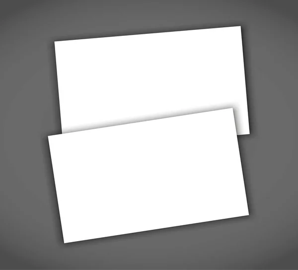 Две визитные карточки с теневым шаблоном обложки — стоковый вектор