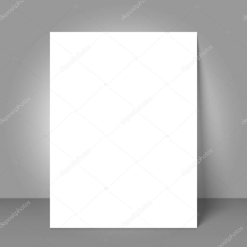 Poster blank bi fold brochure mockup cover template