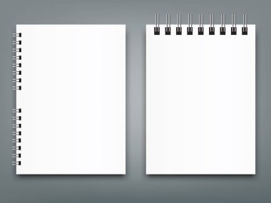 Boş kare defter takvim mockup kapak şablonu