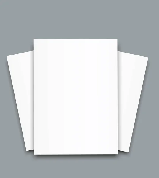 Poster in bianco bi pieghevole brochure modello copertina modello — Vettoriale Stock
