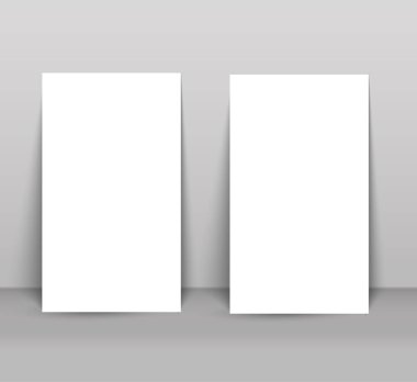 Gölge mockup kapak şablonu ile boş kartvizit