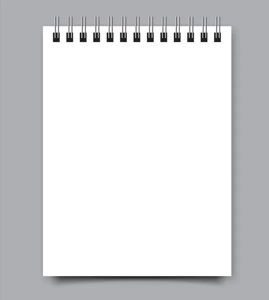 Plantilla de cubierta de maqueta de calendario cuaderno cuadrado en blanco — Vector de stock