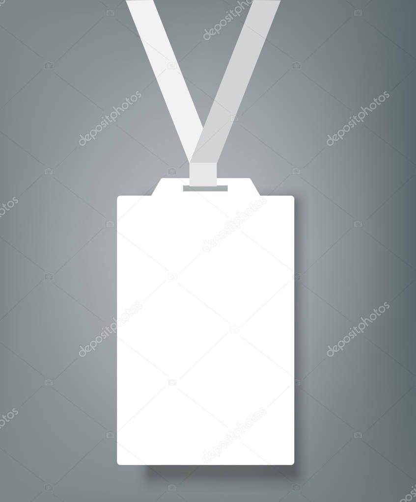 Download Blank Realistic Identity Card Badge With Ribbon Mockup Cover Template Premium Vector In Adobe Illustrator Ai Ai Format Encapsulated Postscript Eps Eps Format PSD Mockup Templates