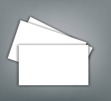 Gölge mockup kapak şablonu ile boş kartvizit.