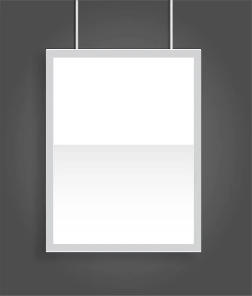 Cartel en blanco bi pliegue folleto maqueta cubierta plantilla — Vector de stock