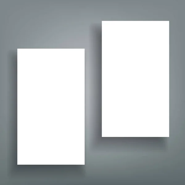 带阴影样机的空白名片封面模板 — 图库矢量图片