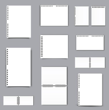 Boş kare defter takvim mockup kapak şablonu