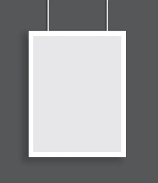 Poster blanc bi plier brochure maquette couverture modèle — Image vectorielle