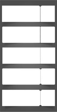 Boş olay konser bilet mockup şablonunu büyük kümesi. Konser, parti ya da festival bilet tasarım şablonu.