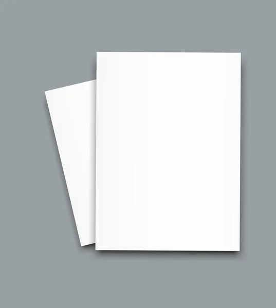 Blank poster bi fold brochure mockup cover template — Stock Vector