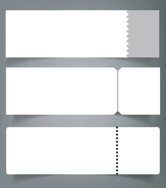 Набор шаблона макета концертного билета Blank Event. Шаблон для оформления билетов на концерт, вечеринку или фестиваль . — стоковый вектор