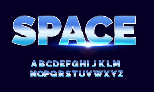 Retro-Alphabet-Schrift. Science-Fiction-Zukunftsstil. — Stockvektor