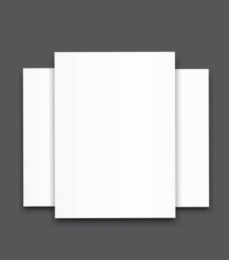 Boş poster BI kat broşürü mockup kapak şablonu