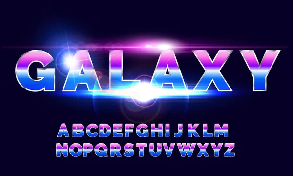 80 's retro alfabet lettertype. Sci-Fi toekomstige stijl. — Stockvector