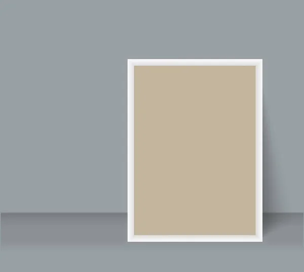 现实的空白相框小册子样机封面模板 — 图库矢量图片
