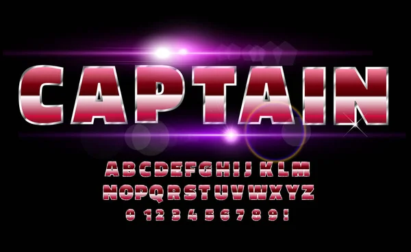 80's retro alphabet font. Sci-fi future style. — Stock Vector