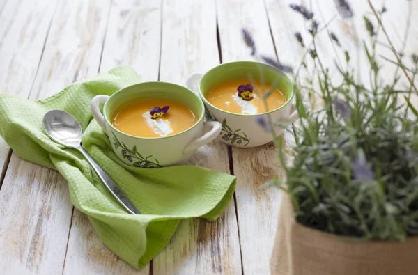 Zuppa di purea di zucca — Foto Stock