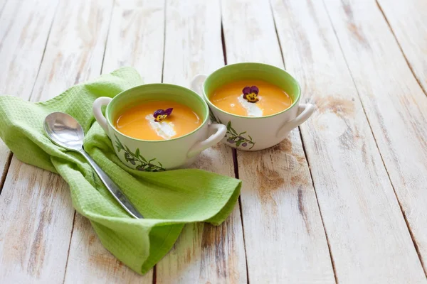 Pumpkin puree soup — Stock Photo, Image
