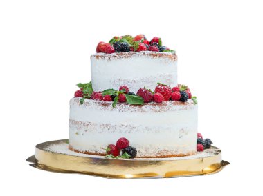 Çilekli düğün pastası