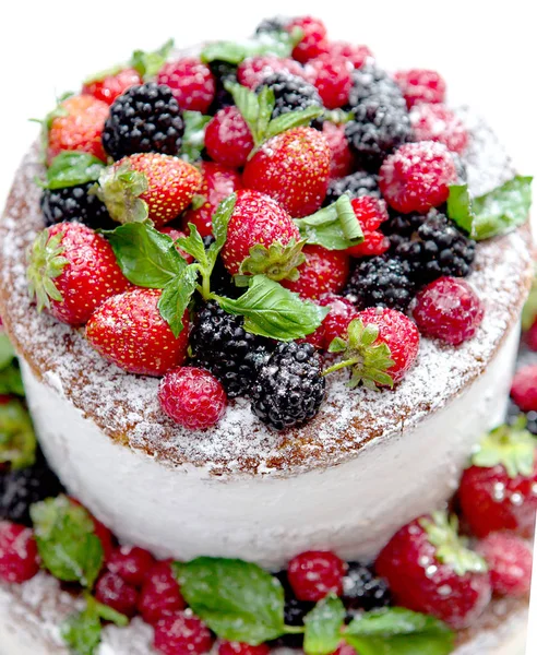 Wedding Cake with Berries Stock Picture