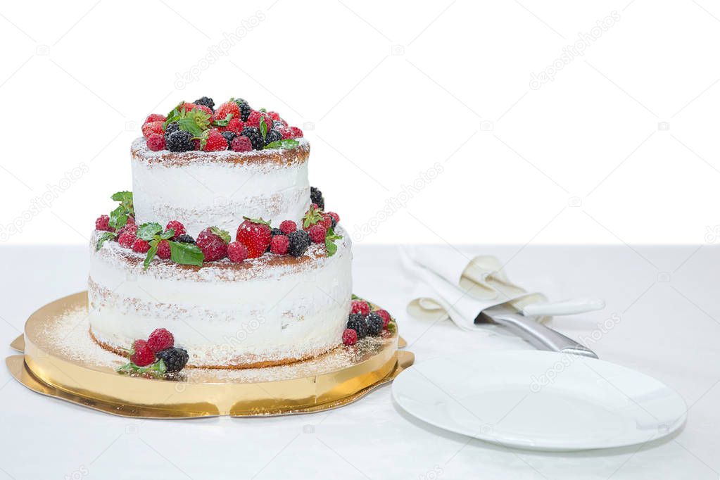Wedding Cake with Berries