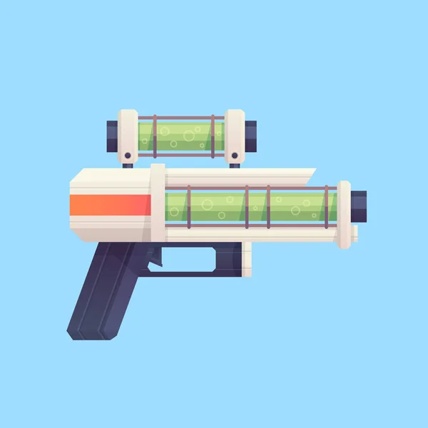 Blaster de pistola sci-fi de desenhos animados planos com líquido ácido Ilustração De Bancos De Imagens