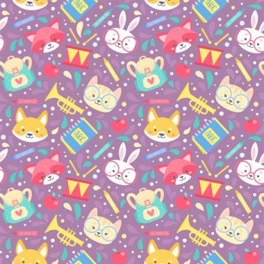 Çocuklar için okul seamless modeli