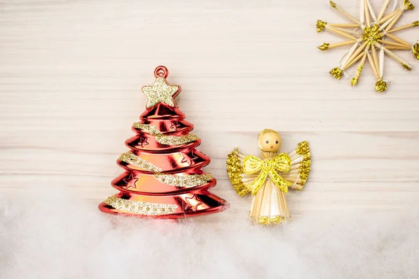 wooden angel. star. European holiday traditions. Christmas tree - concept. 2017 happy new year