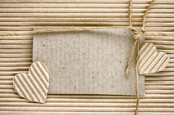 Día de San Valentín, corazón cortado de papel corrugado —  Fotos de Stock