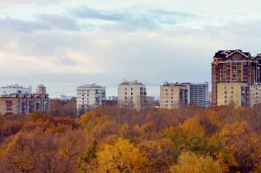 Sonbahar şehir, yüksekliği görünümünden