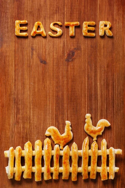 Easter decoration with cookies letters