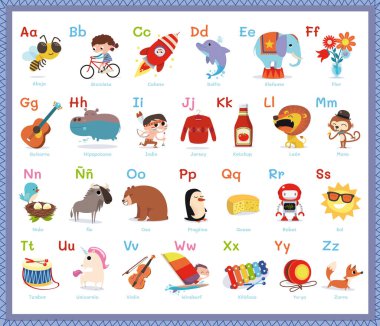  Abecedario infantil ilustrado en espaol