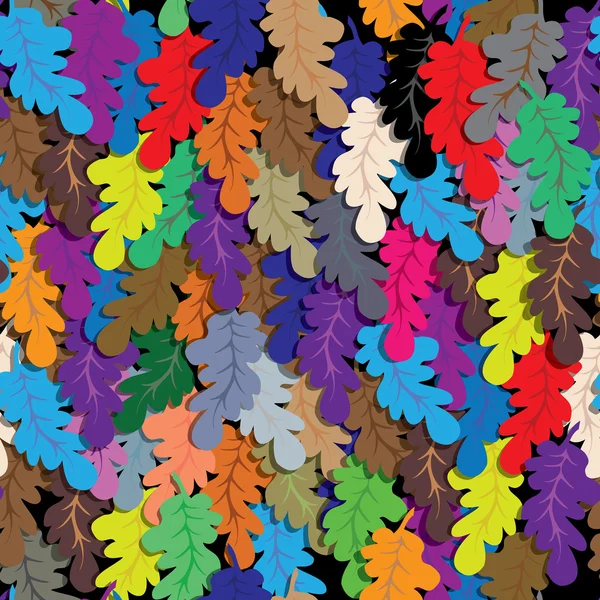 オークの葉のシームレスなベクトルの背景 — ストックベクタ