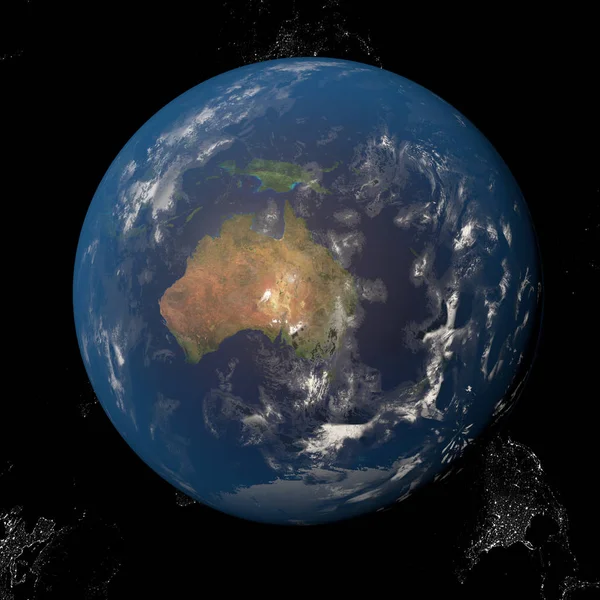Země z vesmíru ukazují Austrálie a Indonésie. Jiné směry, které jsou k dispozici.. — Stock fotografie