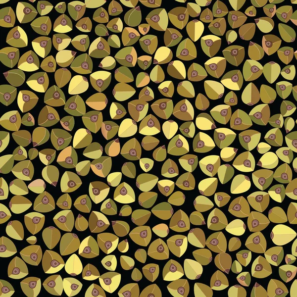 Trigo sarraceno verde alimento sin costura patrón vector fondo orgánico. Cosecha de cereales y tema vegetariano . — Archivo Imágenes Vectoriales