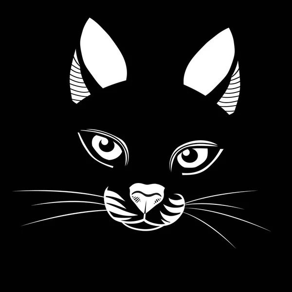 Kedi kafası vektör çizim — Stok Vektör