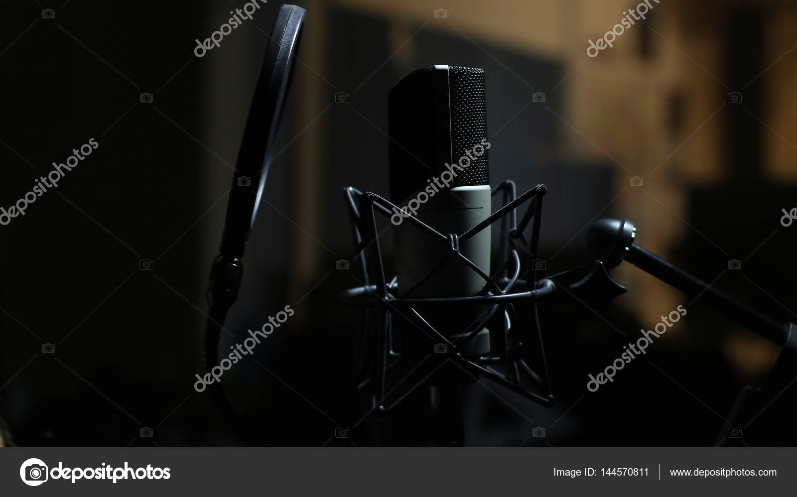 Professional Microphone in Recording Studio Stock Photo by ©DigitalMagus  144570811