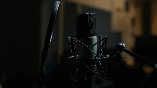 Professional Microphone in Recording Studio