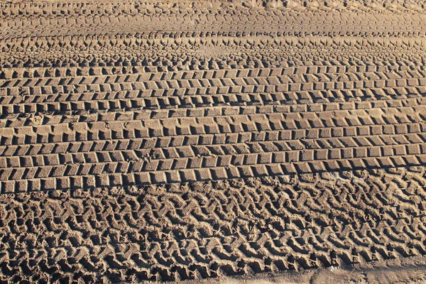 Impressões de fundo abstratas na areia — Fotografia de Stock