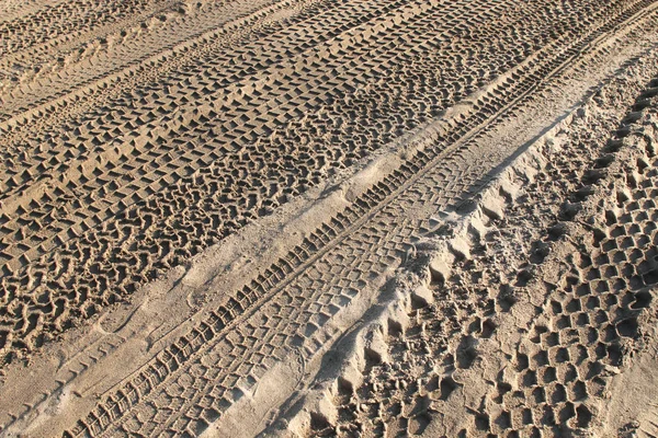 Impressões abstratas na areia — Fotografia de Stock