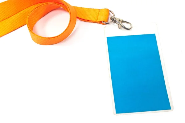 Blank id card tag on white — Stock Photo, Image