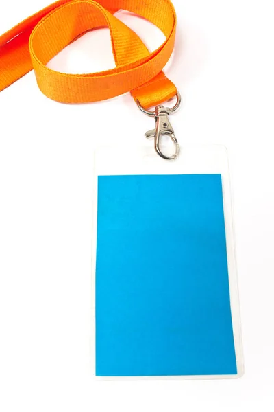 Blank id card tag on white — Stock Photo, Image