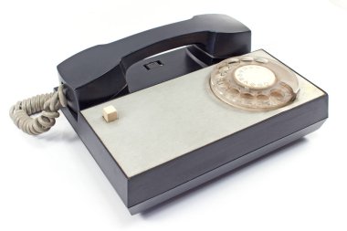 Eski telefon beyazda izole edildi