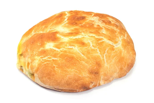 Zelfgebakken brood geïsoleerd op witte achtergrond — Stockfoto